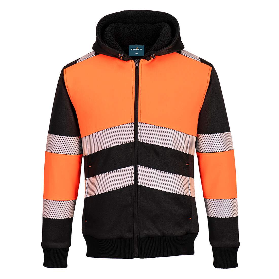 Portwest PW3 Hi-Vis Zipped Class 1 Winter Hoodie