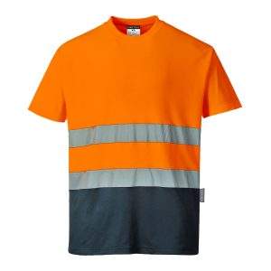 Portwest Hi-Vis Cotton Comfort Contrast T-Shirt S/S